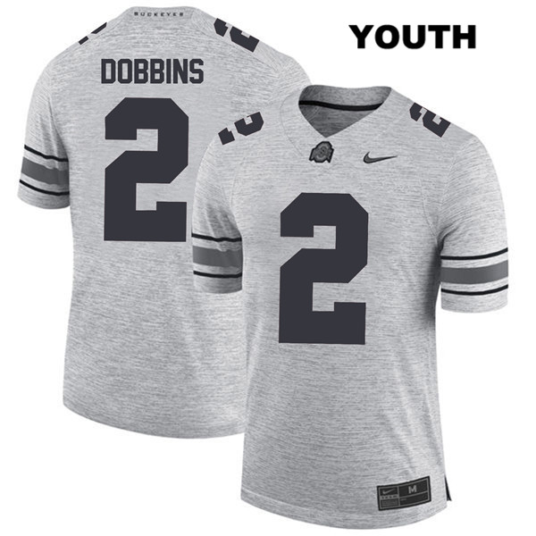Ohio State Buckeyes Youth J.K. Dobbins #2 Gray Authentic Nike College NCAA Stitched Football Jersey OQ19C80TU
